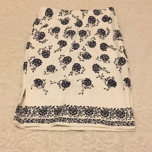 LOFT floral pencil skirt